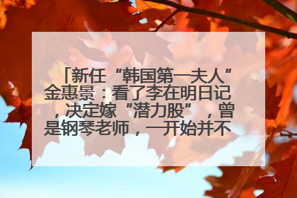 新任“韩国第一夫人”金惠景：看了李在明日记，决定嫁“潜力股”，曾是钢琴老师，一开始并不支持丈夫从政