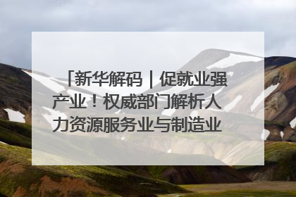 新华解码｜促就业强产业！权威部门解析人力资源服务业与制造业融合发展试点