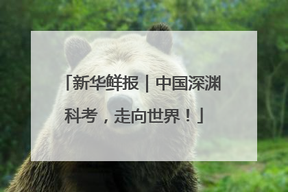 新华鲜报｜中国深渊科考，走向世界！