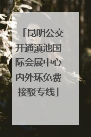 昆明公交开通滇池国际会展中心内外环免费接驳专线
