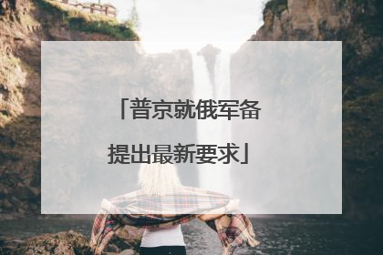 普京就俄军备提出最新要求