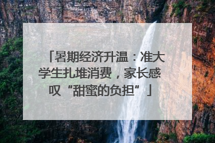 暑期经济升温：准大学生扎堆消费，家长感叹“甜蜜的负担”
