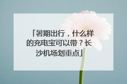 暑期出行，什么样的充电宝可以带？长沙机场划重点