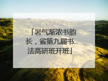 暑气渐浓书韵长，省第九届书法高研班开班