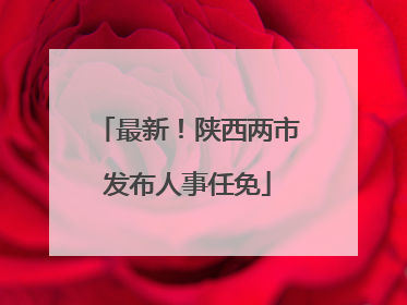 最新！陕西两市发布人事任免