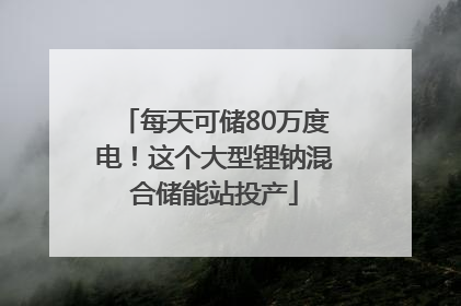 每天可储80万度电！这个大型锂钠混合储能站投产