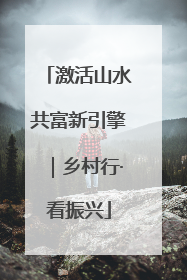 激活山水共富新引擎｜乡村行·看振兴