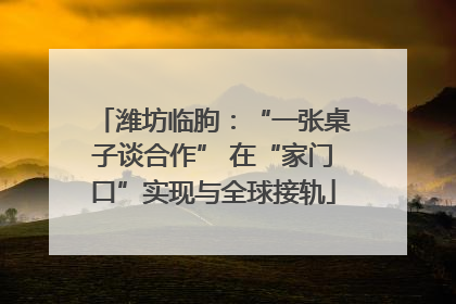 潍坊临朐：“一张桌子谈合作” 在“家门口”实现与全球接轨