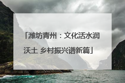 潍坊青州：文化活水润沃土 乡村振兴谱新篇