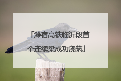 潍宿高铁临沂段首个连续梁成功浇筑