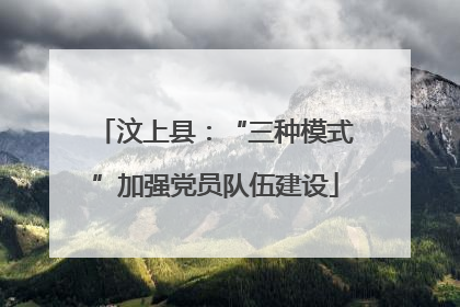 汶上县：“三种模式”加强党员队伍建设
