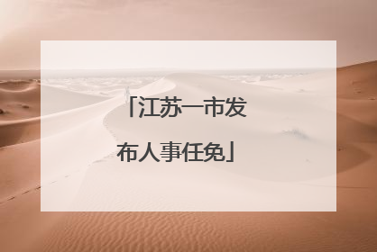 江苏一市发布人事任免
