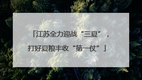 江苏全力迎战“三夏”，打好夏粮丰收“第一仗”