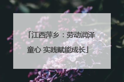 江西萍乡：劳动润泽童心 实践赋能成长