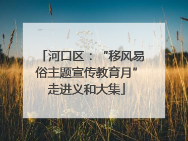 河口区：“移风易俗主题宣传教育月”走进义和大集