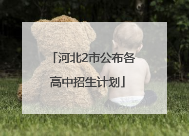 河北2市公布各高中招生计划