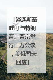 泽连斯基呼吁与特朗普、普京举行三方会谈，美俄暂未回应