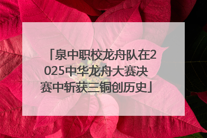 泉中职校龙舟队在2025中华龙舟大赛决赛中斩获三铜创历史