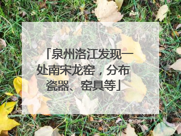 泉州洛江发现一处南宋龙窑，分布瓷器、窑具等