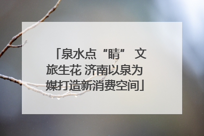 泉水点“睛” 文旅生花 济南以泉为媒打造新消费空间