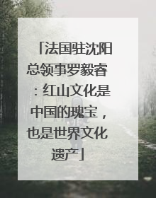 法国驻沈阳总领事罗毅睿：红山文化是中国的瑰宝，也是世界文化遗产