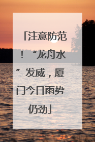 注意防范！“龙舟水”发威，厦门今日雨势仍劲