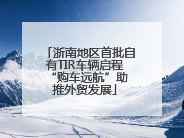 浙南地区首批自有TIR车辆启程 “购车远航”助推外贸发展