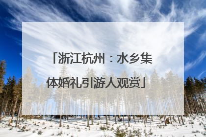浙江杭州：水乡集体婚礼引游人观赏