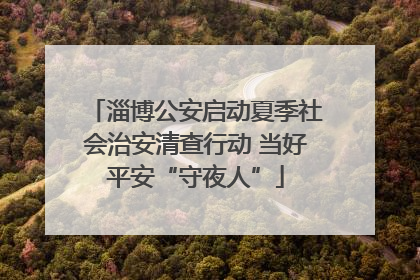 淄博公安启动夏季社会治安清查行动 当好平安“守夜人”