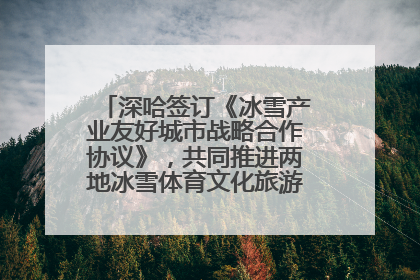 深哈签订《冰雪产业友好城市战略合作协议》，共同推进两地冰雪体育文化旅游高质量发展