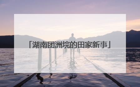 湖南团洲垸的田家新事