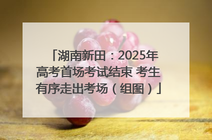 湖南新田：2025年高考首场考试结束 考生有序走出考场（组图）