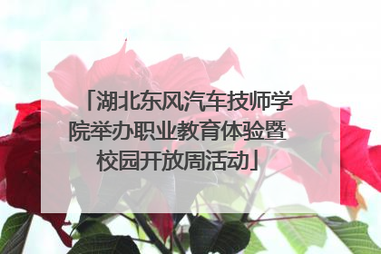 湖北东风汽车技师学院举办职业教育体验暨校园开放周活动