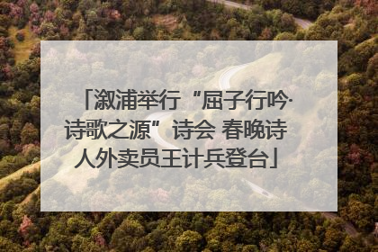 溆浦举行“屈子行吟·诗歌之源”诗会 春晚诗人外卖员王计兵登台