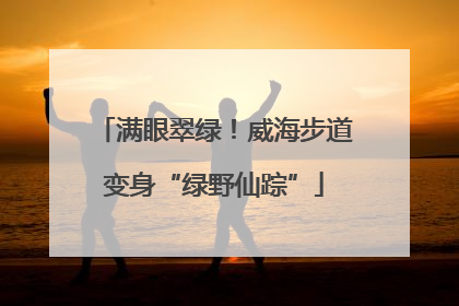 满眼翠绿！威海步道变身“绿野仙踪”