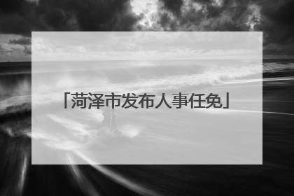 菏泽市发布人事任免