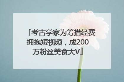 考古学家为筹措经费拥抱短视频，成200万粉丝美食大V