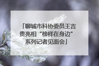 聊城市科协委员王吉贵亮相“榜样在身边”系列记者见面会