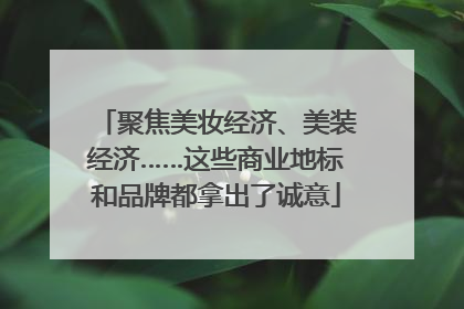 聚焦美妆经济、美装经济……这些商业地标和品牌都拿出了诚意