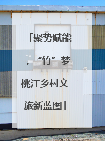 聚势赋能，“竹”梦桃江乡村文旅新蓝图