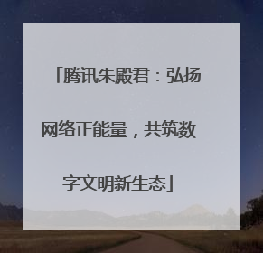 腾讯朱殿君：弘扬网络正能量，共筑数字文明新生态