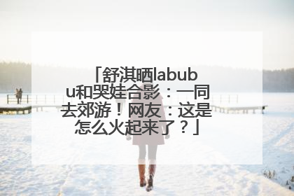 舒淇晒labubu和哭娃合影：一同去郊游！网友：这是怎么火起来了？