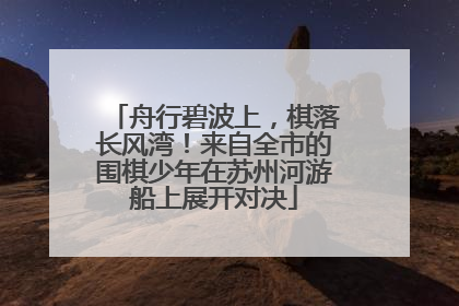 舟行碧波上，棋落长风湾！来自全市的围棋少年在苏州河游船上展开对决