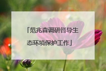 范兆森调研督导生态环境保护工作