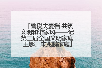警税夫妻档 共筑文明和谐家风——记第三届全国文明家庭王娜、朱兆鹏家庭