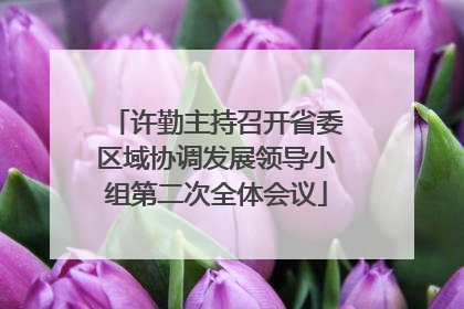 许勤主持召开省委区域协调发展领导小组第二次全体会议