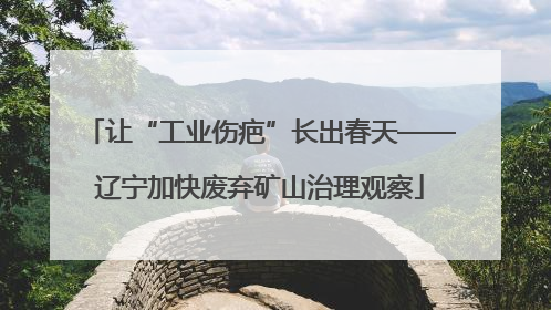 让“工业伤疤”长出春天——辽宁加快废弃矿山治理观察
