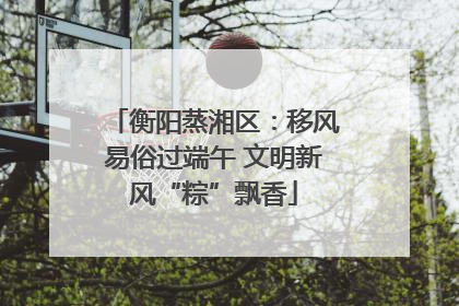 衡阳蒸湘区：移风易俗过端午 文明新风“粽”飘香