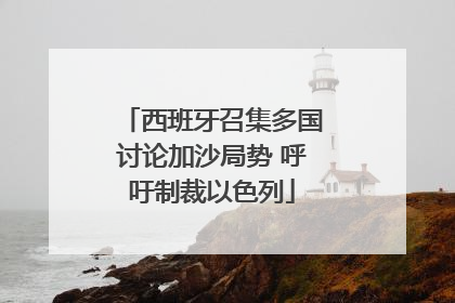 西班牙召集多国讨论加沙局势 呼吁制裁以色列