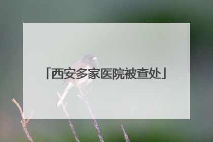 西安多家医院被查处